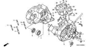 NSR125R Картер двигателя