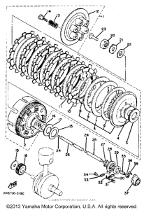 XS650SJ Сцепление