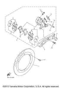 XVZ1300ATM Задний суппорт