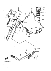 FZ600 FZ600U Задний тормозной цилиндр