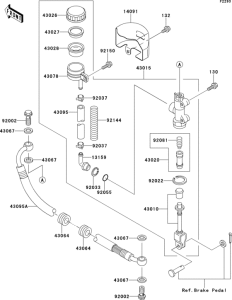 VN800 Задний торм цилиндр
