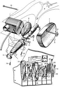 CA95 Air cleaner + tool case + tools