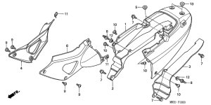 XL1000V Seat cowl / side cover