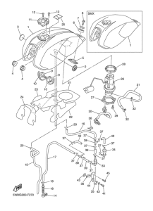 XJR1300 Топливный бак