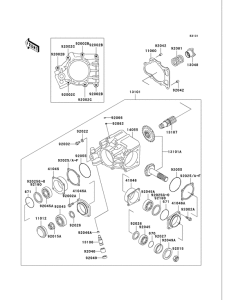 VN750 Переднее коническое зубчатое колесо