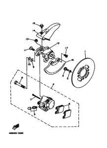 TY250Z Задний суппорт