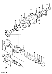 GS650 Secondary drive gear