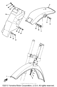 DT175A Front fender - rear fender