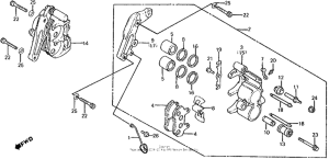 VT750C Передний суппорт