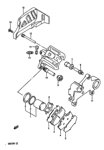 RM250 Задний суппортs