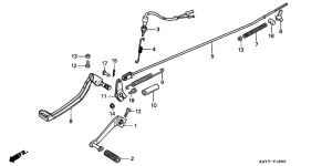 NX125 Brake pedal assy