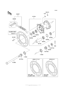  Задняя ступица колеса