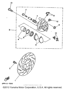 YSR50U Передний суппорт