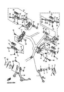 XJ900S Support & repose pied