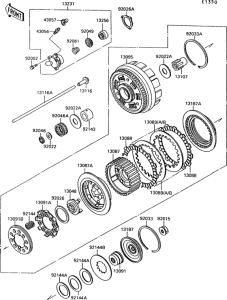 VN1500 Сцепление