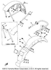 TX500A Крыло переднее и задние