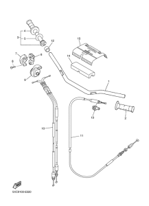 YZ250F Steering handle & cable