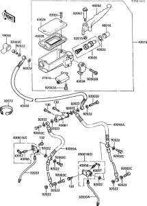 ZX600 Главный тормозной цилиндр