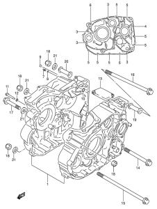 DR650 Картер двигателя