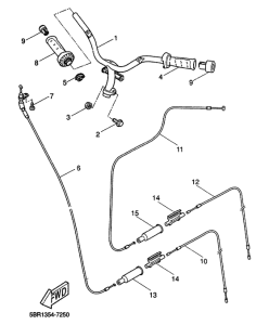 YQ50 Steering handle. cable