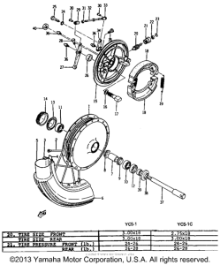 YCS1 Переднее колесо