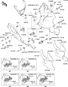 ZX750 Cowling lowers(1 / 2)(zx750-p3 / p4)