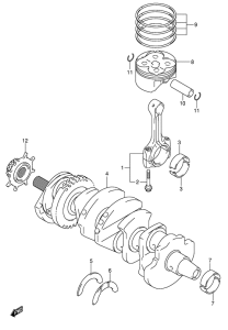 GSX-R600 Вал коленчатый