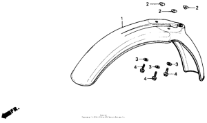 CR80R Переднее крыло