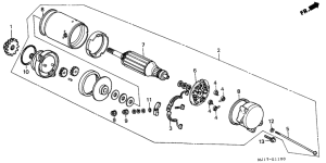 CBX750P2 Стартерный мотор
