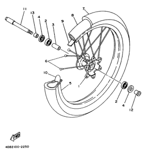 WR250ZD Переднее колесо