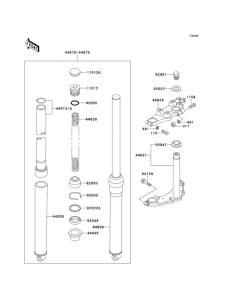 KE100 Передняя вилка