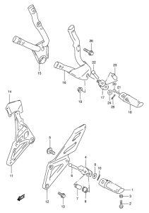GSX-R400 Подножки