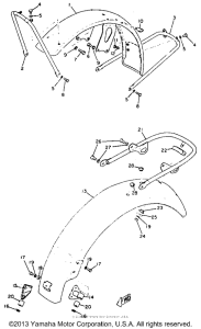 XS2 Front fender - rear fender