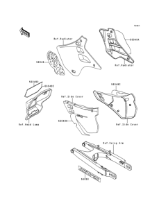 KDX125 Decal(blue)(kdx125-a1)