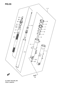 DL1000 Передняя вилка