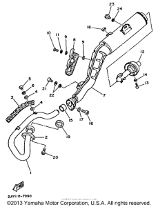 TW200T Выхлопная система