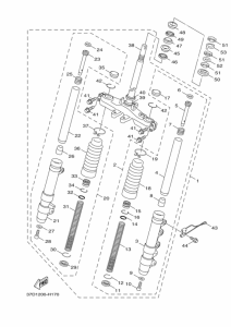 YW125Y Вилка передней оси
