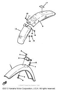 DT100J Front fender-rear fender