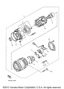 YZF1000RJC Генератор