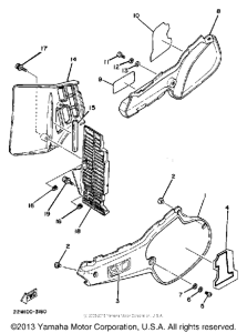 YZ80K Боковые обтекатели