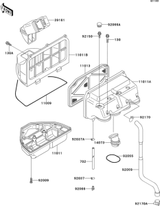 ZX400 Воздушный фильтр