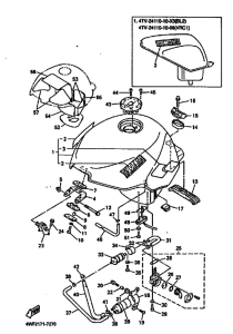 YZF600R YZF600RJ Tank fuel