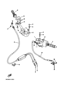 TZR250RS ｽﾃｱﾘﾝｸﾞﾊﾝﾄﾞﾙ. ｹｰﾌﾞﾙ
