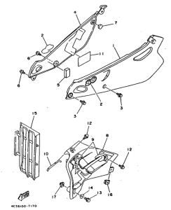 YZ80 Боковые обтекатели