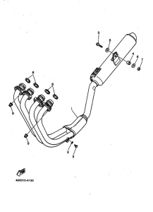 FZ600 FZ600U Выхлоп