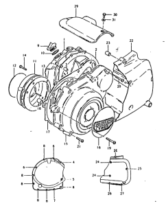 GSX1100 Crankcase cover ass`y  (v