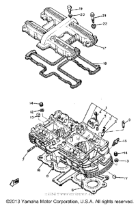 XJ550RH Головка цилиндров