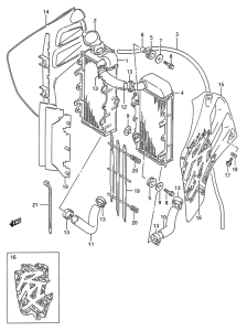 RMX250 Радиатор