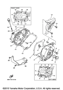 TTR110E Крышка картера двигателя