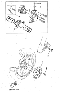 YQ50 Front brake. caliper